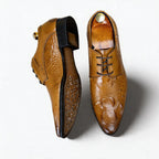 British Men's Croc Derby: Fashion Printed Sole Elite Dress