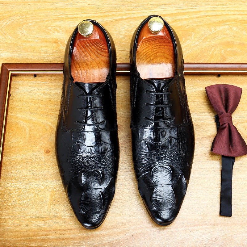 British Men's Croc Derby: Fashion Printed Sole Elite Dress