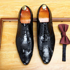 British Men's Croc Derby: Fashion Printed Sole Elite Dress