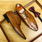 British Men's Croc Derby: Fashion Printed Sole Elite Dress