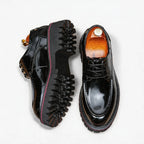 British Men's Moc Toe Derby: Fashion Chunky Business Dress