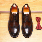 British Men's Round Toe Derby: Fashion Chunky Business Dress