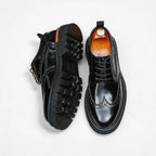 British Men's Round Toe Derby: Fashion Chunky Business Dress