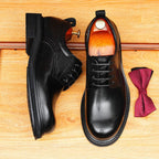British Round Toe Derby: Fashion Patterned Sole Elite Dress