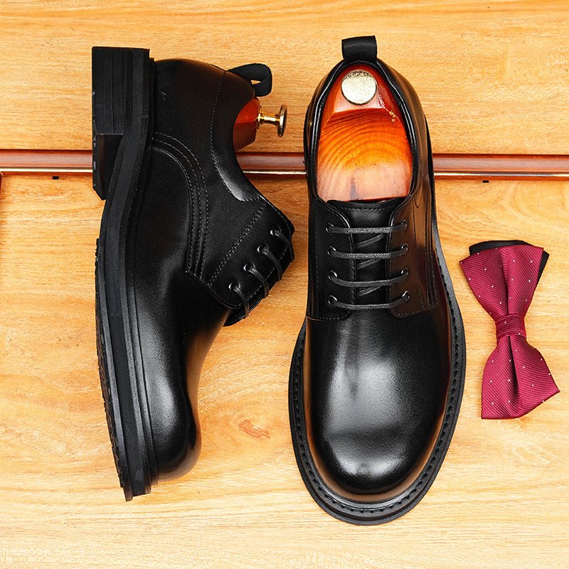 British Round Toe Derby: Fashion Patterned Sole Elite Dress
