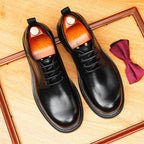 British Round Toe Derby: Fashion Patterned Sole Elite Dress