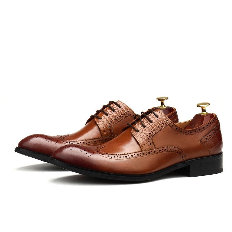 Brogue dress shoes for men Formal Lace - up Derby shoes