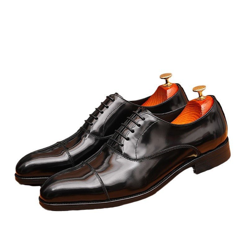 Burnished Cap - Toe Oxford Shoes Business Formal Dress Shoes Menyes