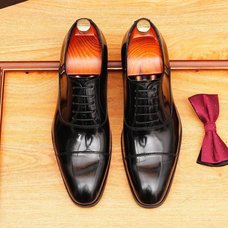 Burnished Cap - Toe Oxford Shoes Business Formal Dress Shoes Menyes