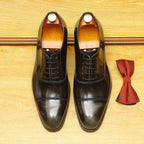 Burnished Cap - Toe Oxford Shoes Business Formal Dress Shoes Menyes