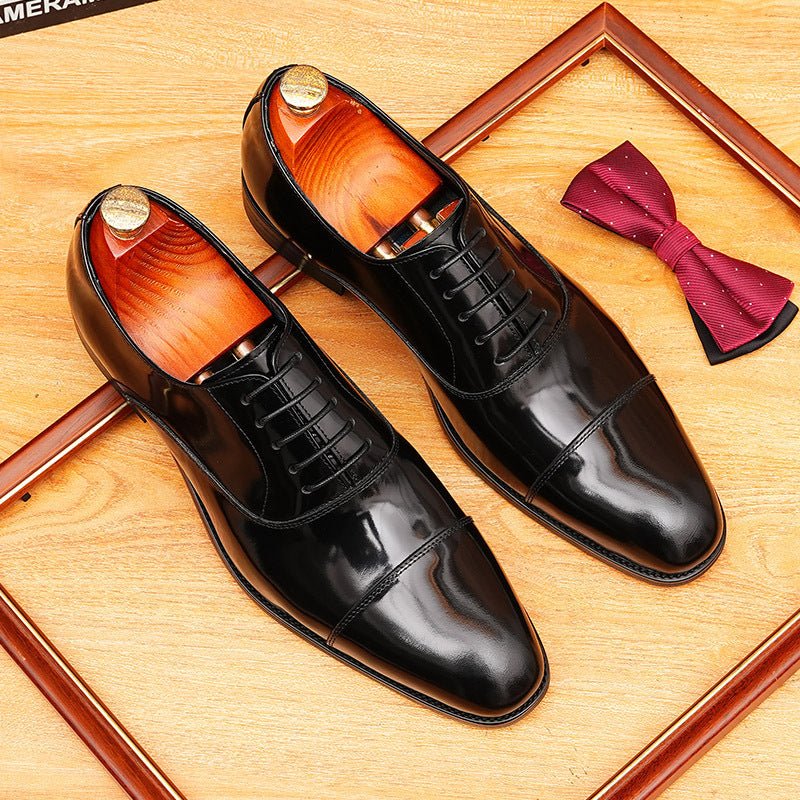 Burnished Cap - Toe Oxford Shoes Business Formal Dress Shoes Menyes