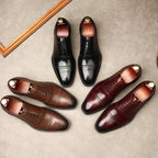 Burnished Cap - Toe Oxford Shoes Modern Groom Dress Shoes Menyes