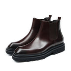 business formal boots men slip on thick sole chelseayes