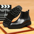 business formal boots men slip on thick sole chelseayes