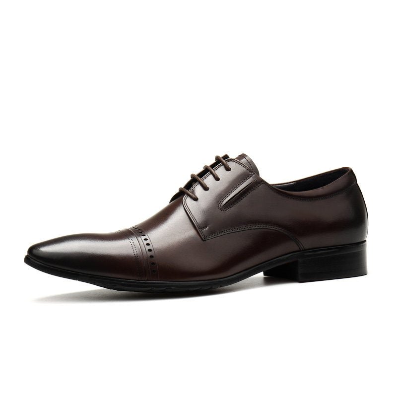 business formal Dress shoes for men Lace - up Toe cap Derby shoes