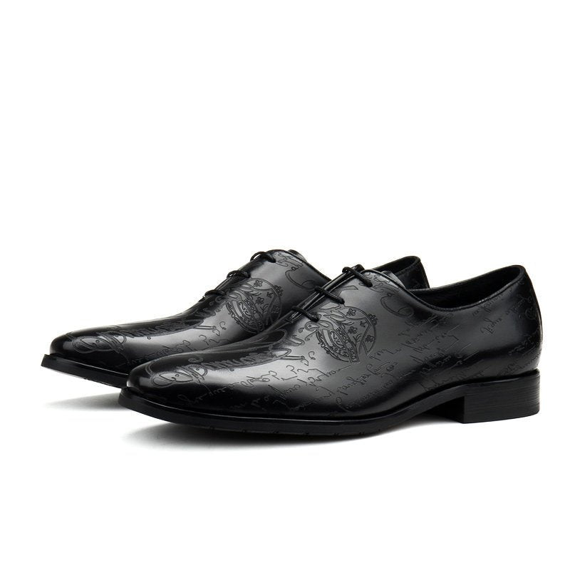 business professional shoes mens Letter pattern Oxford shoes