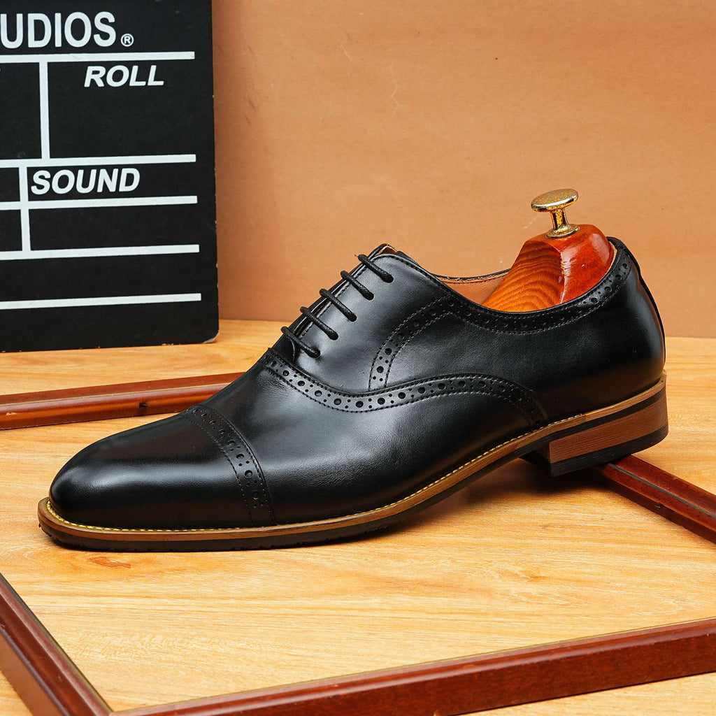 Cap - Toe Brogue Oxford Shoes Groomsmen Wedding Dress Shoes Menyes