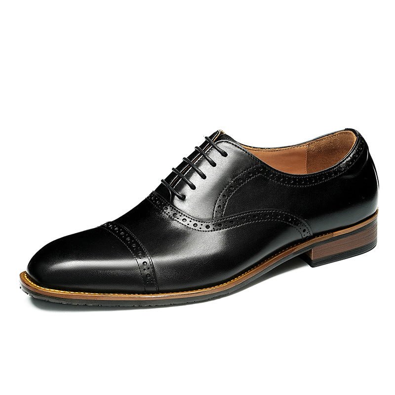Cap - Toe Brogue Oxford Shoes Groomsmen Wedding Dress Shoes Menyes
