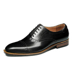 Cap - Toe Brogue Oxford Shoes Groomsmen Wedding Dress Shoes Menyes