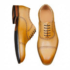 Cap - Toe Brogue Oxford Shoes Groomsmen Wedding Dress Shoes Menyes