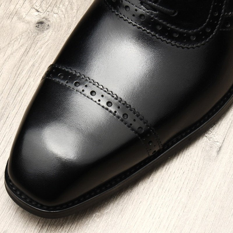 Cap - Toe Brogue Oxford Shoes Modern Groomsmen Wedding Dress Shoes Menyes