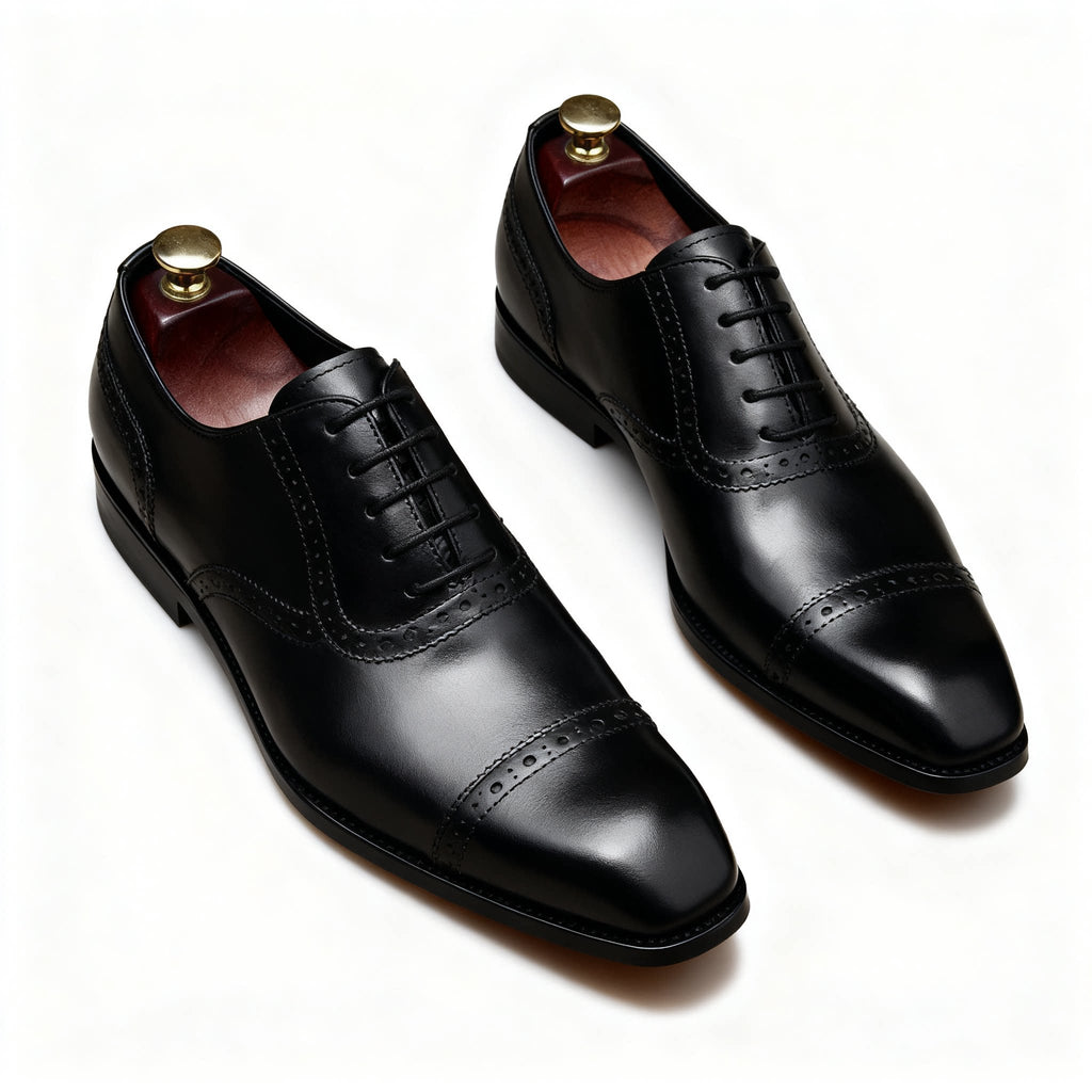 Cap - Toe Brogue Oxford Shoes Modern Groomsmen Wedding Dress Shoes Menyes