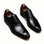 Cap - Toe Brogue Oxford Shoes Modern Groomsmen Wedding Dress Shoes Menyes