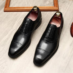 Cap - Toe Brogue Oxford Shoes Modern Groomsmen Wedding Dress Shoes Menyes