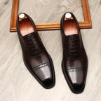Cap - Toe Brogue Oxford Shoes Modern Groomsmen Wedding Dress Shoes Menyes