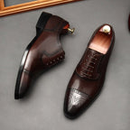 Chiseled Cap Toe Oxfords: Modern Fashion Wedding Men's Dress Shoesyes