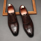 Chiseled Cap Toe Oxfords: Modern Fashion Wedding Men's Dress Shoesyes