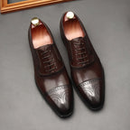 Chiseled Cap Toe Oxfords: Modern Fashion Wedding Men's Dress Shoesyes