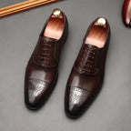 Chiseled Cap Toe Oxfords: Modern Fashion Wedding Men's Dress Shoesyes