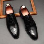 Chiseled Cap Toe Oxfords: Modern Fashion Wedding Men's Dress Shoesyes