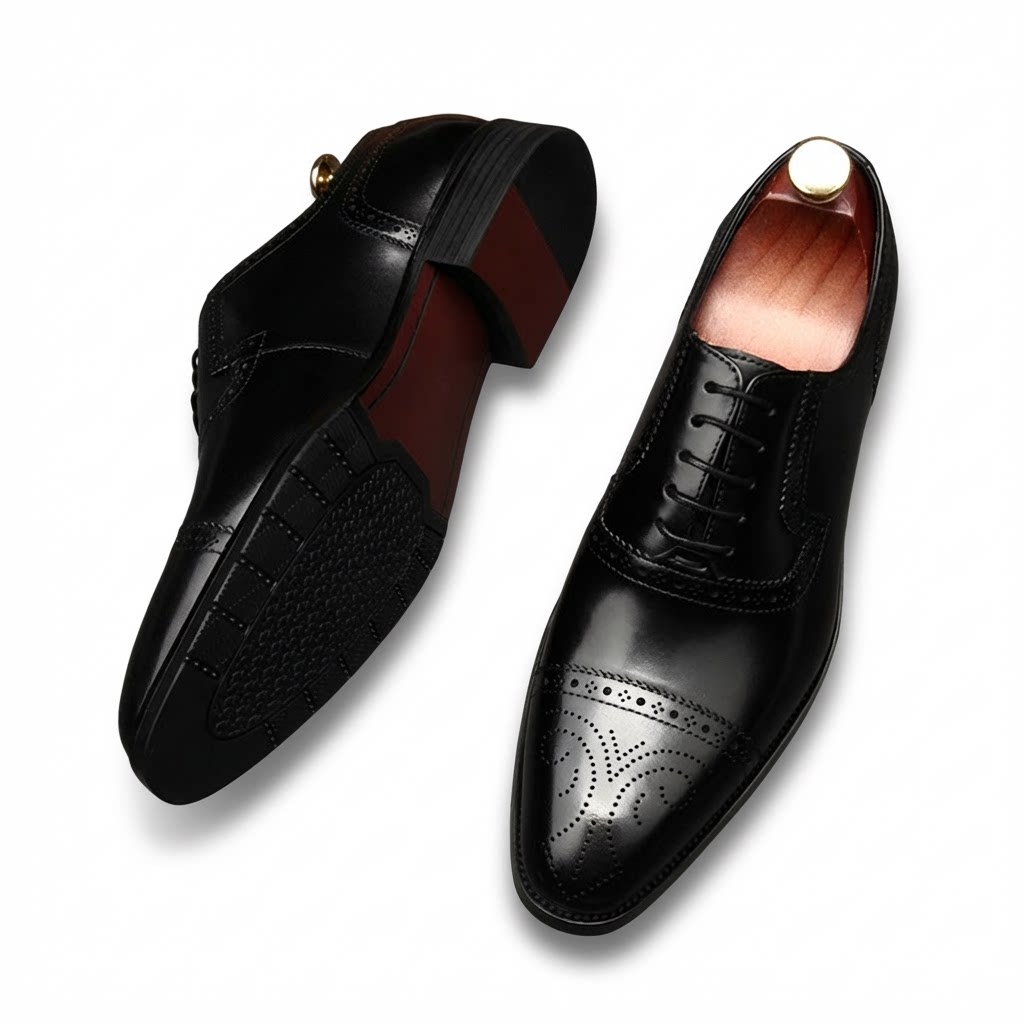 Chiseled Cap Toe Oxfords: Modern Fashion Wedding Men's Dress Shoesyes