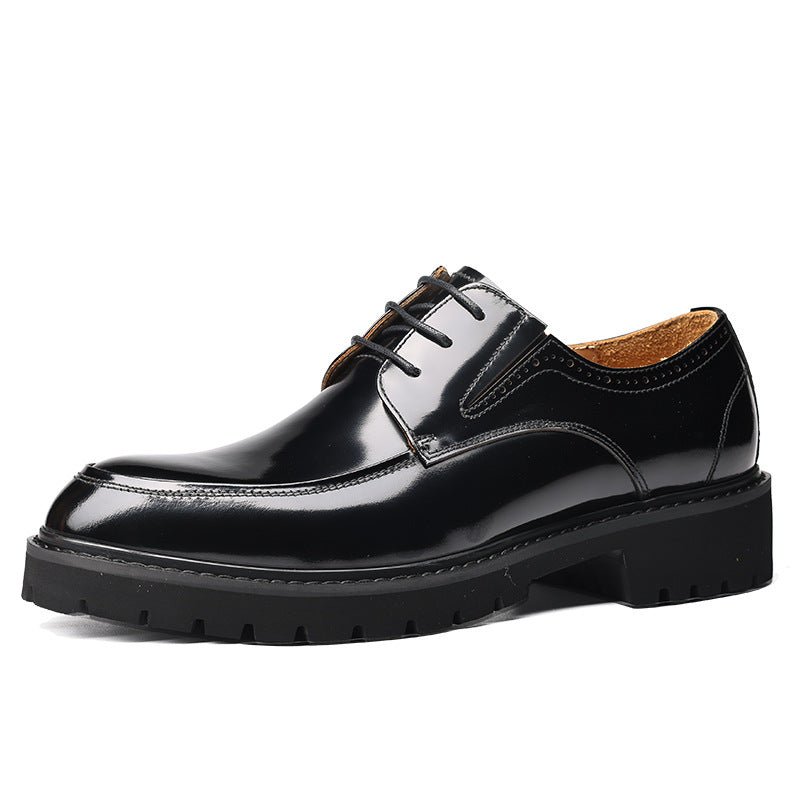 chunky formal Dress shoes for men Fashion Lace up Derby shoes