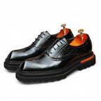 Chunky Lug Sole Oxford Shoes Modern Groom Wedding Dress Shoes Menyes