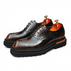 Chunky Lug Sole Oxford Shoes Modern Groom Wedding Dress Shoes Menyes