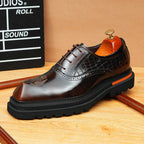 Chunky Lug Sole Oxford Shoes Modern Groom Wedding Dress Shoes Menyes
