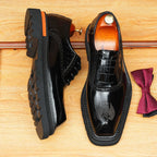 Chunky Lug Sole Oxford Shoes Modern Groom Wedding Dress Shoes Menyes