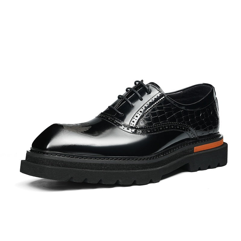 Chunky Lug Sole Oxford Shoes Modern Groom Wedding Dress Shoes Menyes