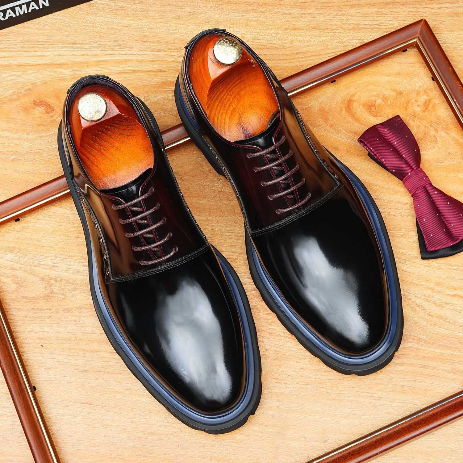 Chunky Lug Sole Oxford Shoes Vibrant Edge Party Dress Shoes Menyes