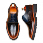 Chunky Lug Sole Oxford Shoes Vibrant Edge Party Dress Shoes Menyes