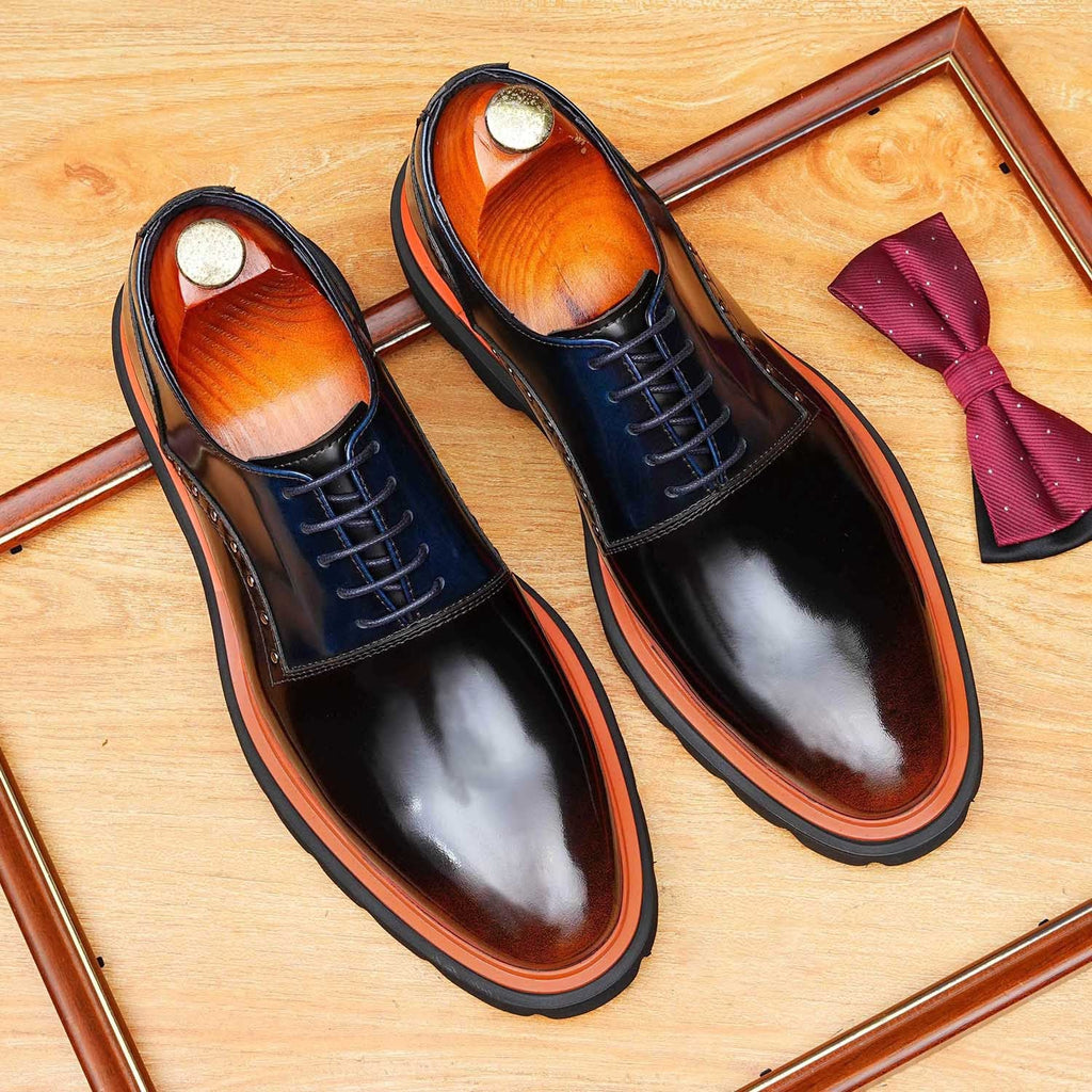 Chunky Lug Sole Oxford Shoes Vibrant Edge Party Dress Shoes Menyes