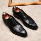 Embossed Texture Oxfords: Modern Fashion Wedding Men's Dress Shoesyes