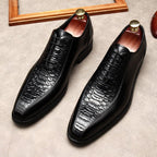 Embossed Texture Oxfords: Modern Fashion Wedding Men's Dress Shoesyes