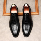 Embossed Texture Oxfords: Modern Fashion Wedding Men's Dress Shoesyes