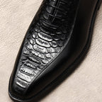 Embossed Texture Oxfords: Modern Fashion Wedding Men's Dress Shoesyes