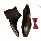 fashion boots for formal dress men slip on chelseayes