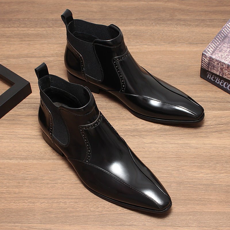 fashion chelsea style boots mens slip on Ankle bootsyes